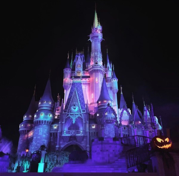 Cinderella Castle at Halloween